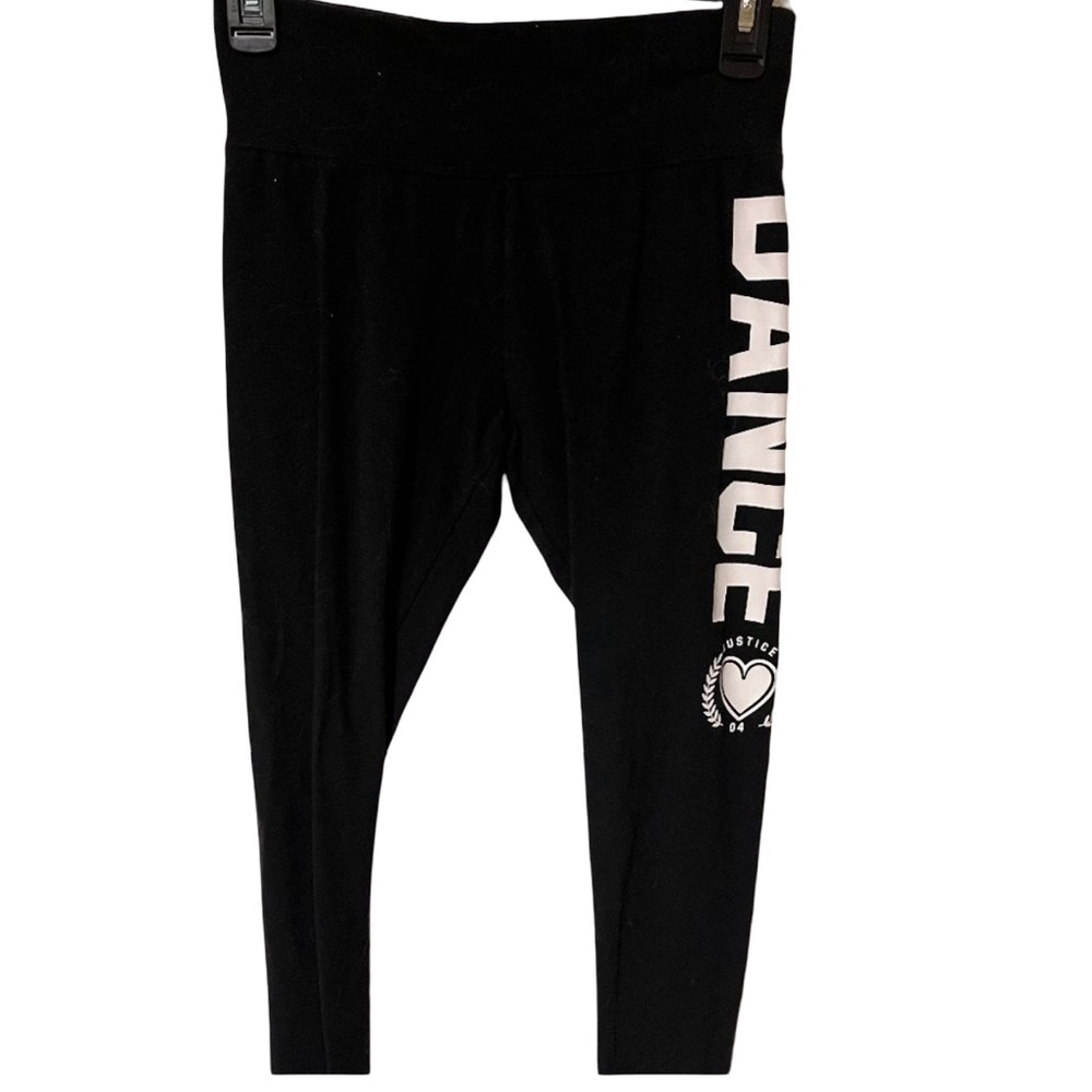 Justice black "Dance" leggings 14/16